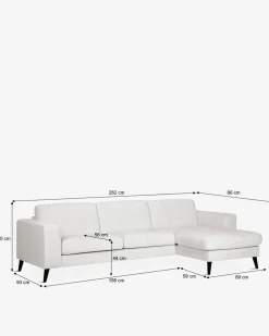 Nova Modular Sofa m/chaiselong, Cream