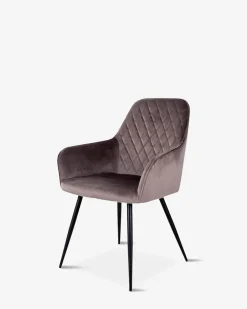 Olly spisebordsstol, gråbrun velour