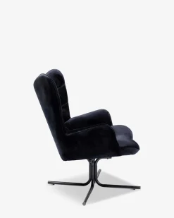Oscar drejestol, sort velour