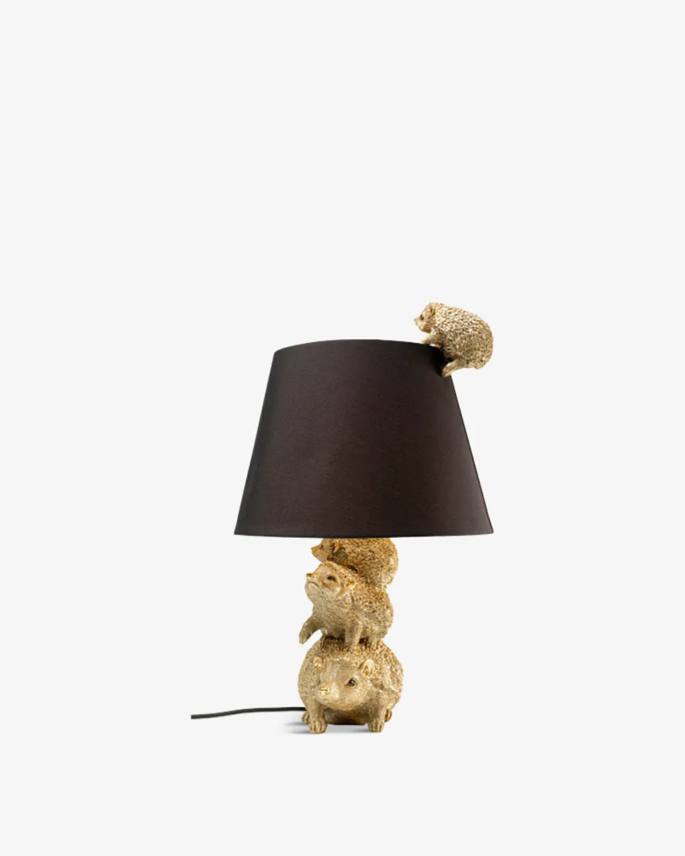 Pindsvin familie bordlampe