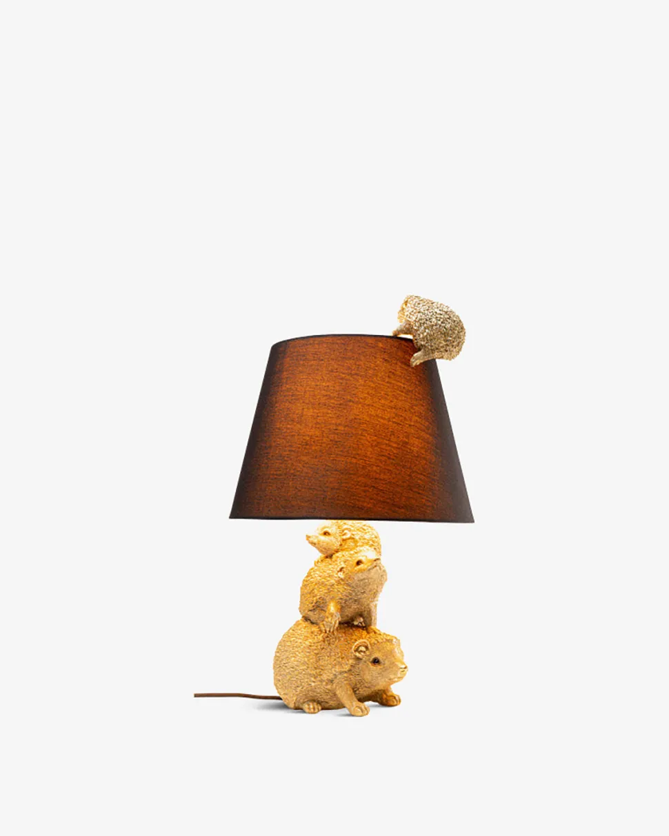 Pindsvin familie bordlampe