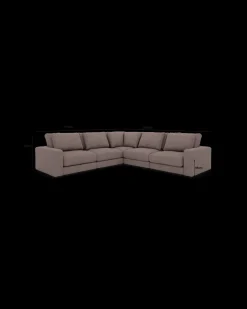 Rio hjørnesofa 5 pers.sofa med bredde arm