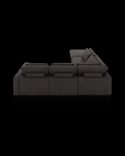 Rio hjørnesofa med pufafslutning venstre og bred arm