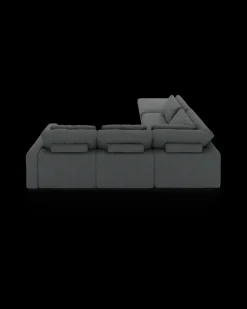 Rio hjørnesofa med pufafslutning venstre og bred arm