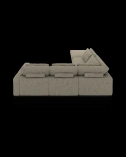 Rio hjørnesofa med pufafslutning venstre og bred arm