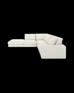 Rio hjørnesofa med pufafslutning venstre og bred arm