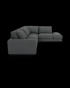 Rio hjørnesofa med pufafslutning højre og bred arm