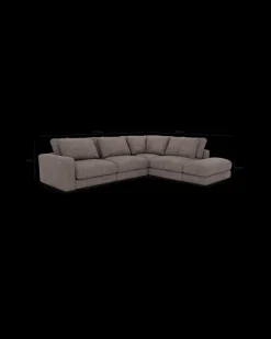 Rio hjørnesofa med pufafslutning højre og bred arm