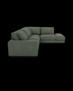 Rio hjørnesofa med pufafslutning højre og bred arm