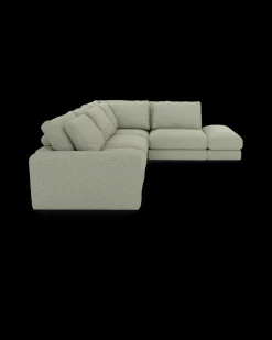 Rio hjørnesofa med pufafslutning højre og bred arm
