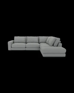 Rio hjørnesofa med pufafslutning højre og bred arm