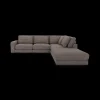 Rio hjørnesofa med pufafslutning højre og bred arm