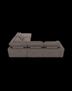 Rio hjørnesofa med pufafslutning højre og bred arm