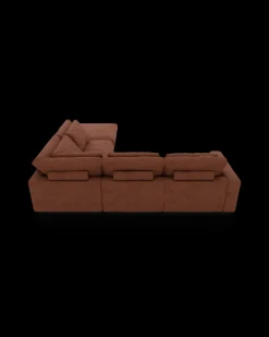 Rio hjørnesofa med pufafslutning højre og bred arm