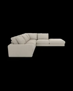 Rio hjørnesofa med pufafslutning højre og bred arm