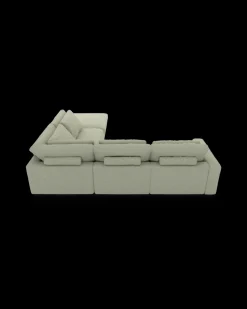 Rio hjørnesofa med pufafslutning højre og bred arm