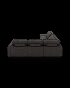 Rio hjørnesofa med pufafslutning venstre og bred arm