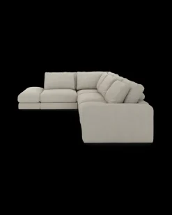 Rio hjørnesofa med pufafslutning venstre og bred arm