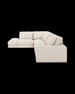 Rio hjørnesofa med pufafslutning venstre og bred arm