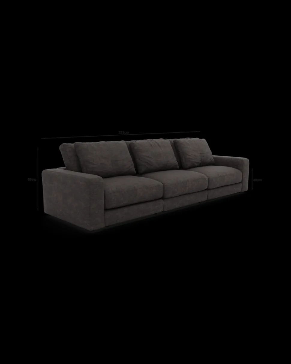 Rio sofa 3 pers. med bredde arme