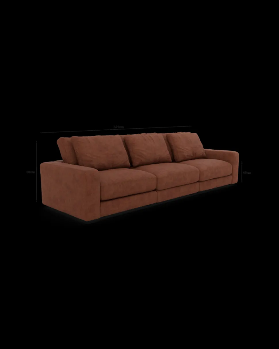 Rio sofa 3 pers. med bredde arme