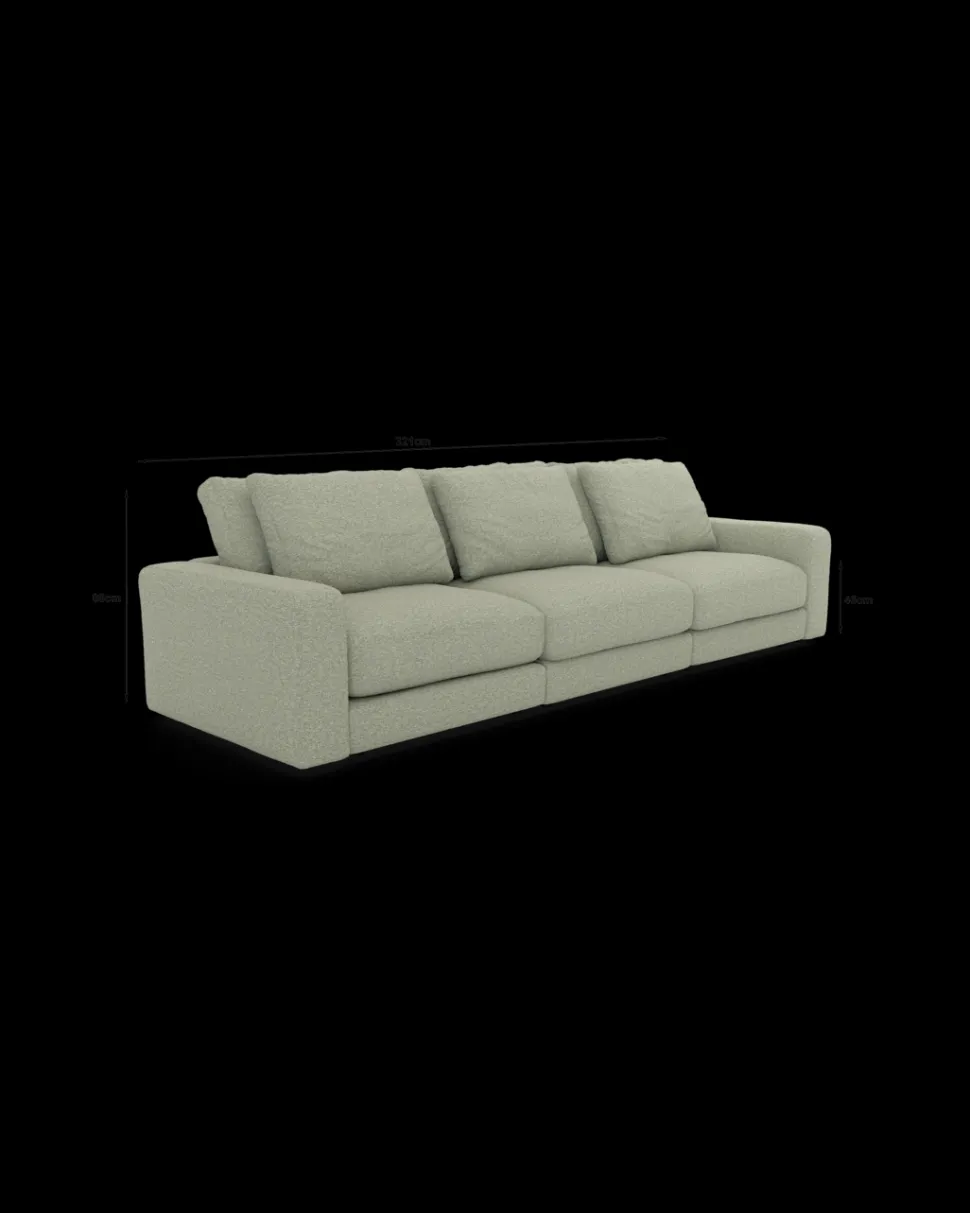 Rio sofa 3 pers. med bredde arme