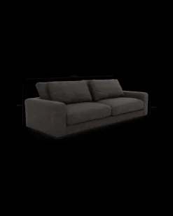 Rio sofa 4 pers. med bredde arme og 2 puder