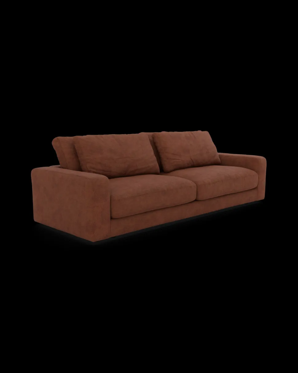 Rio sofa 4 pers. med bredde arme og 2 puder