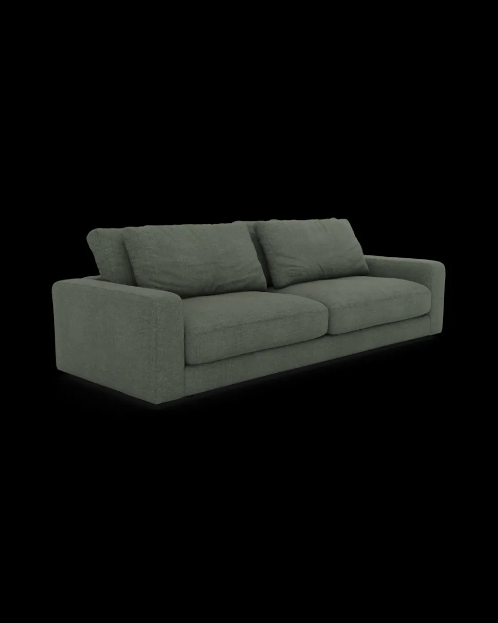 Rio sofa 4 pers. med bredde arme og 2 puder