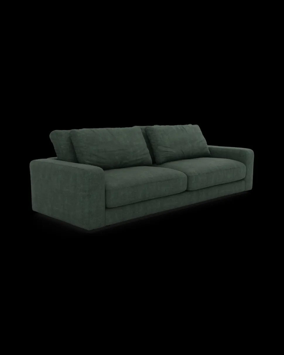 Rio sofa 4 pers. med bredde arme og 2 puder