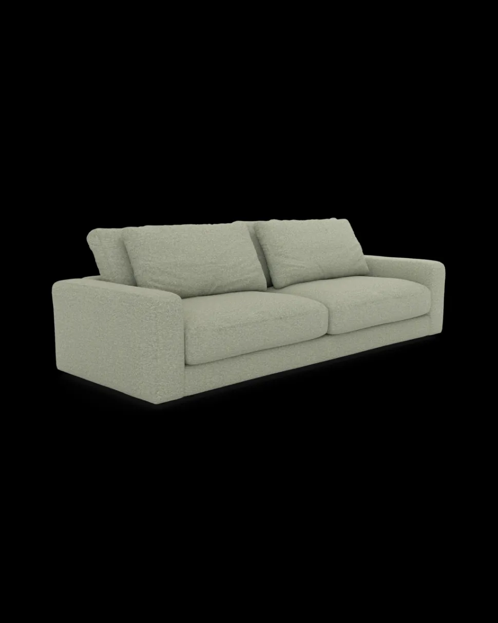 Rio sofa 4 pers. med bredde arme og 2 puder