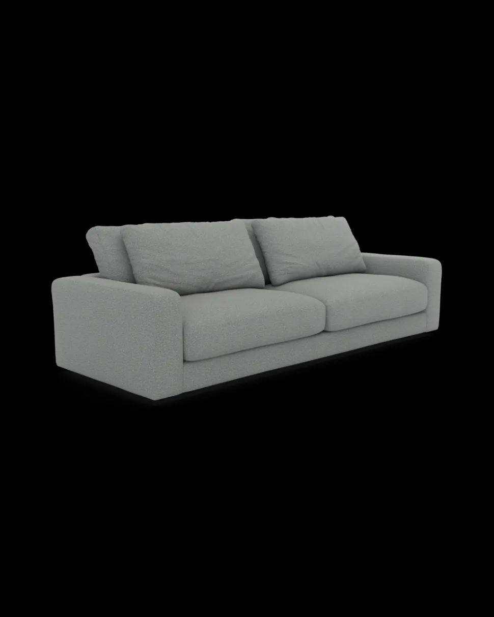 Rio sofa 4 pers. med bredde arme og 2 puder