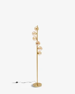 Scala balls gulvlampe, messing