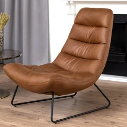 Siesta loungestol, cognac