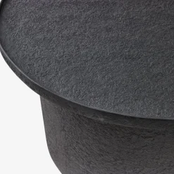 Soho sofabord, rundt, liquid metal