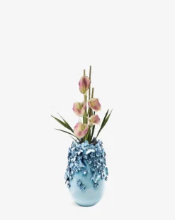 Sommerfugle vase, lys blå