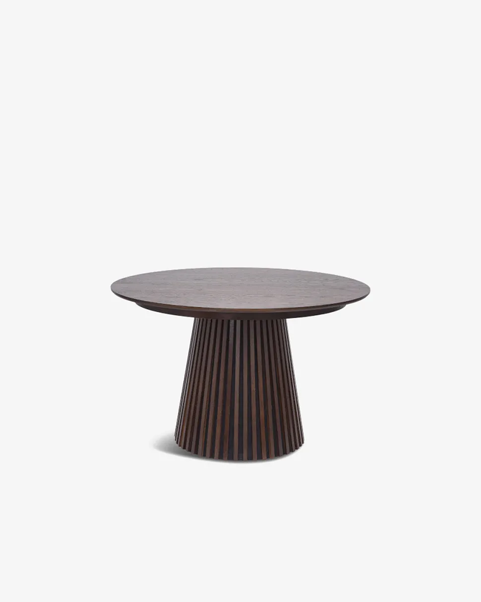 Stella spisebord inkl. 2 tillægsplader, røget eg