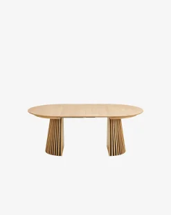 Stella spisebord inkl. 2 tillægsplader, lys eg