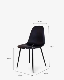 Stockholm spisebordsstol, sort