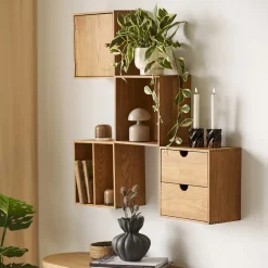 Townsville væghylde m/låge, eg