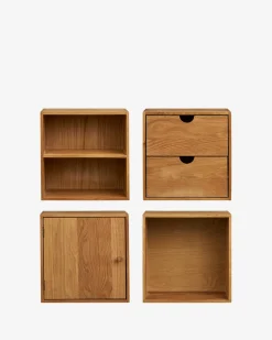 Townsville væghylde m/låge, eg