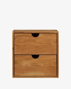 Townsville væghylde m/skuffer, eg