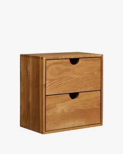 Townsville væghylde m/skuffer, eg