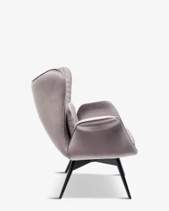 Tudor lænestol, silver velvet