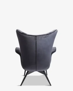 Tudor lænestol, sort velour