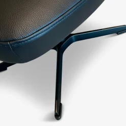 Turtle fodskammel, sort læder