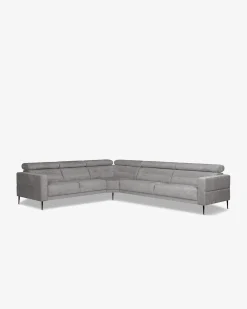 Vizion hjørnesofa, grå bouclé