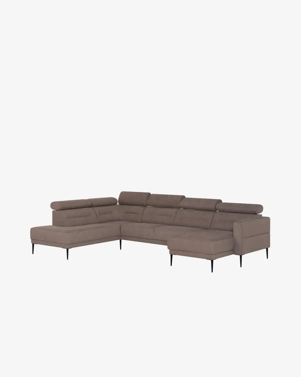 Vizion U-hjørnesofa, lys brun